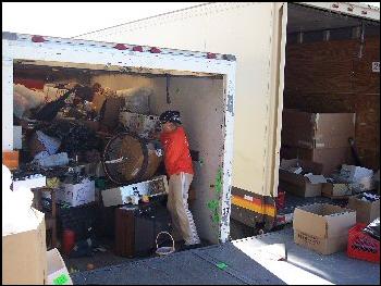 Truck being unloaded in Benicia, CA.