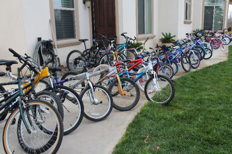 Bikes awaiting new owners