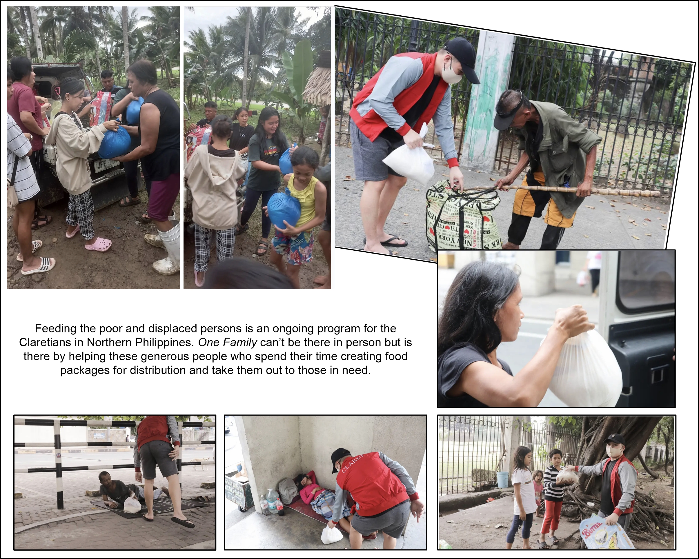 Feeding the displaced people in Quezon Philippines